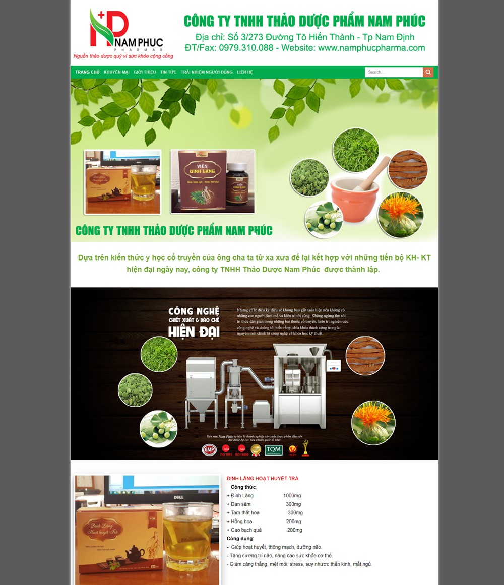 Dự án Thảo Dược Phẩm Nam Phúc
