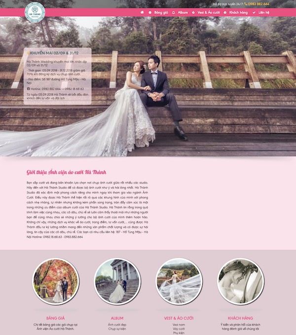 Dự án ảnh viện áo cưới Hà Thành