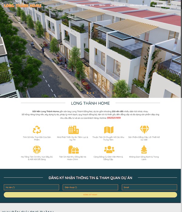 Mẫu dự án bất động sản Long Thành Home