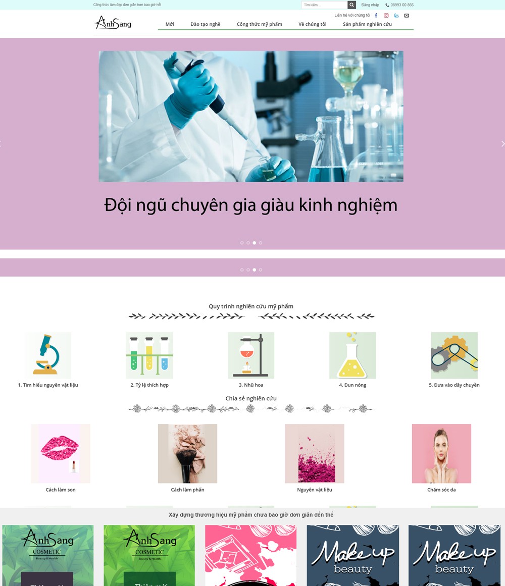 Dự án Mỹ Phẩm Anh Sang