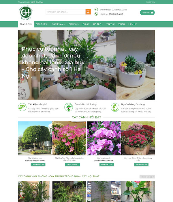 Dự án cây xanh Gia Huy