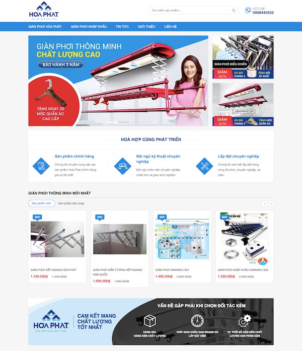 Dự án Giàn Phơi Thông Minh Hoà Phát