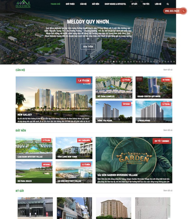 Mẫu dự án bất động sản Hưng Thịnh