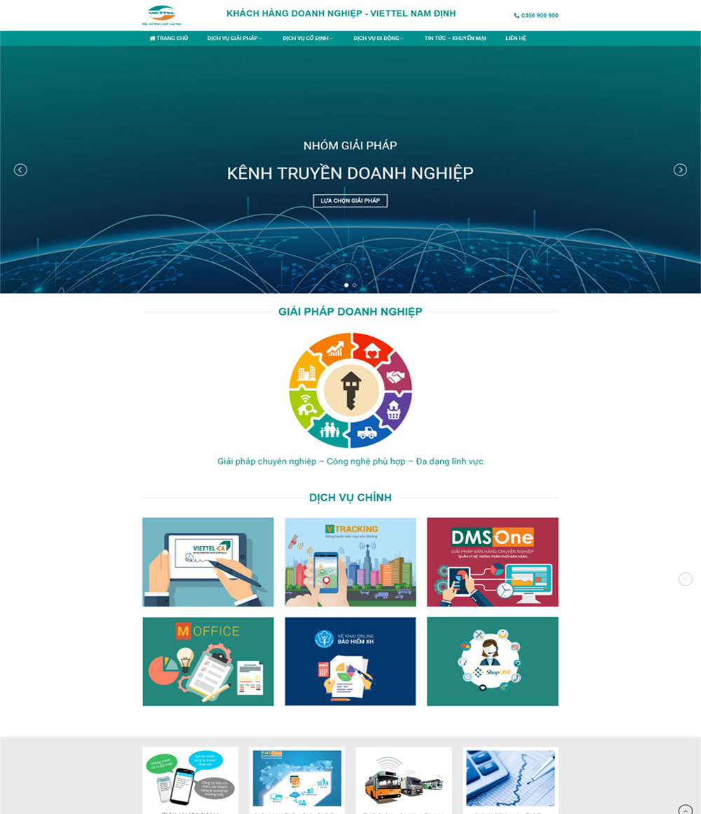 Thiết kế website dịch vụ Viettel Nam Định