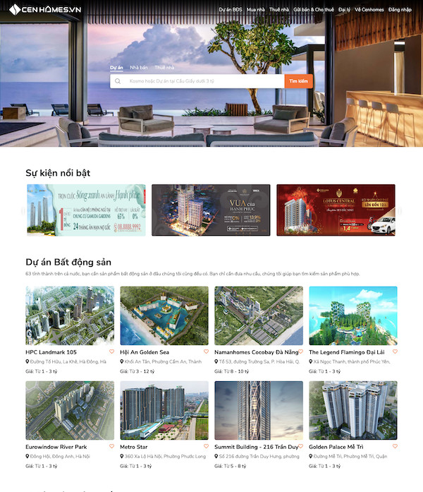 Dự án bất động sản Cen Homes